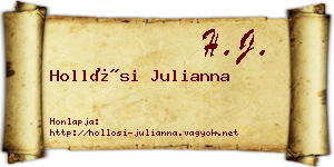 Hollósi Julianna névjegykártya